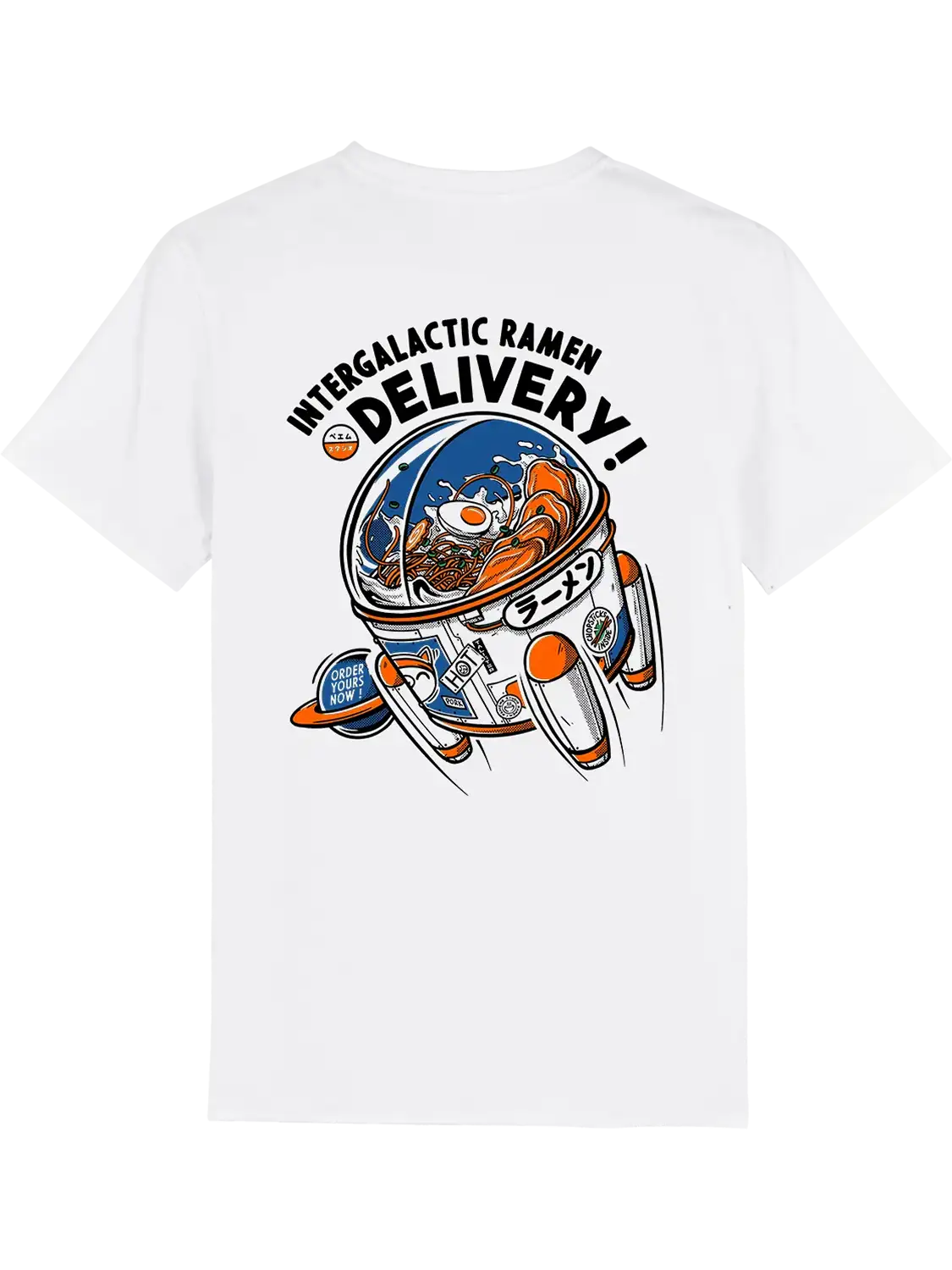 T shirt japonais Intergalactic Ramen, dos imprimé DTF