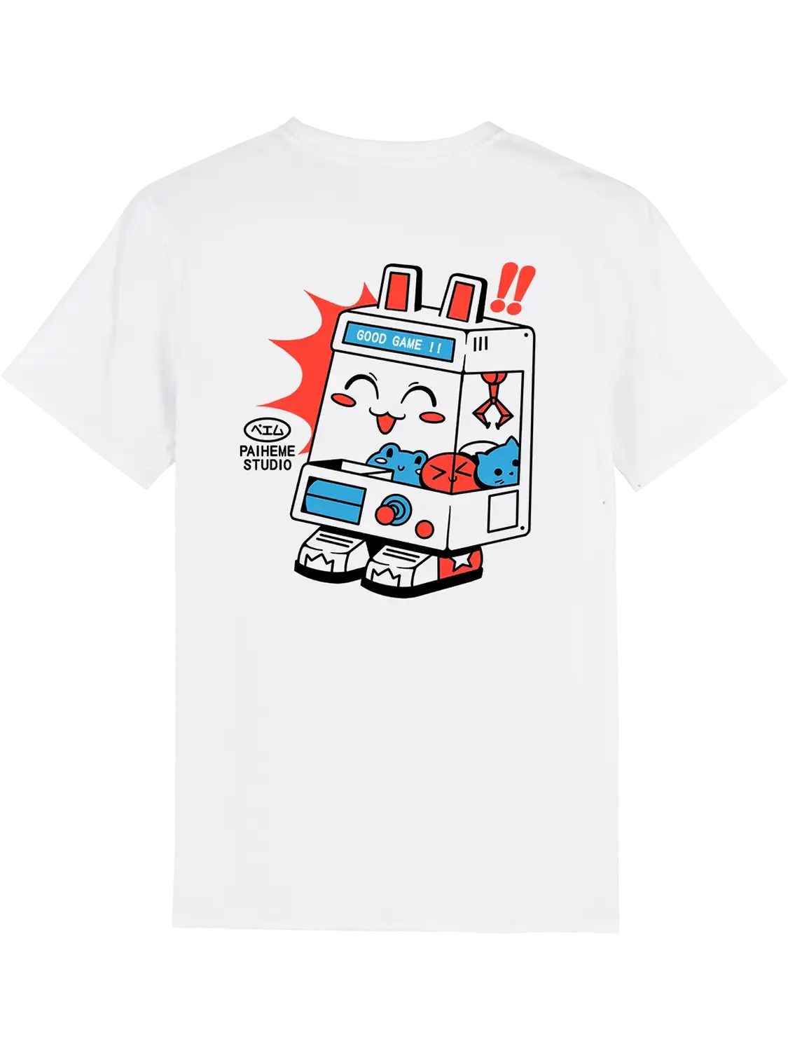 T shirt japonais Kawai UFO, dos imprimé DTF