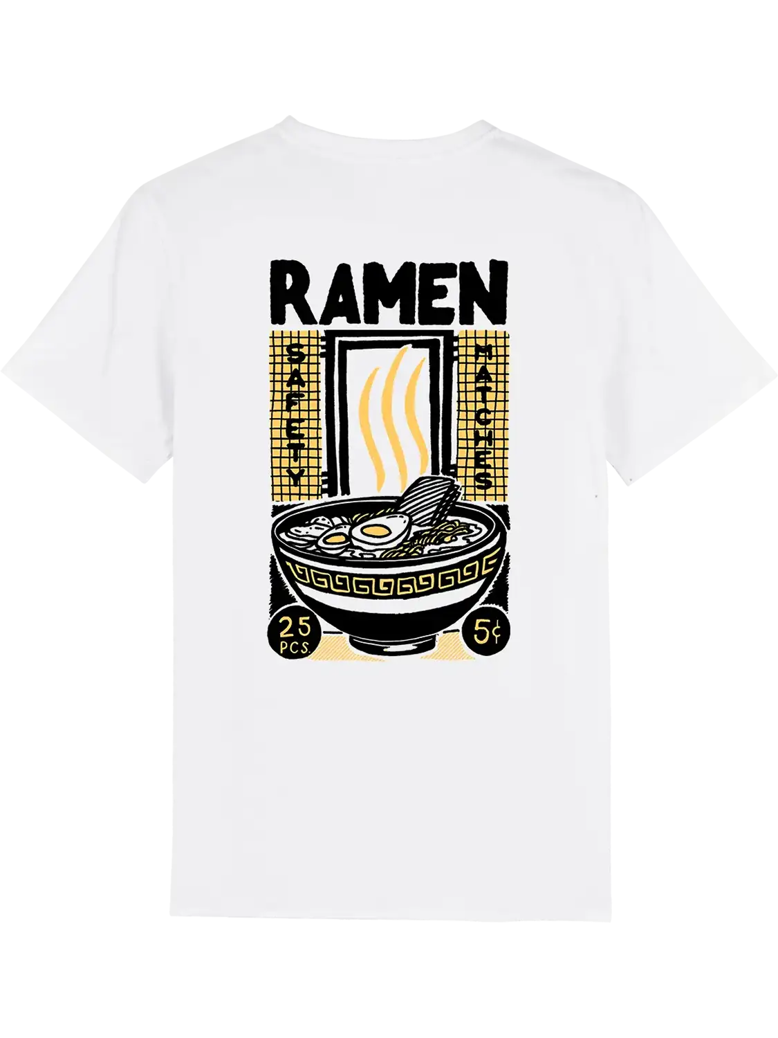 T shirt japonais Ramen, dos imprimé DTF