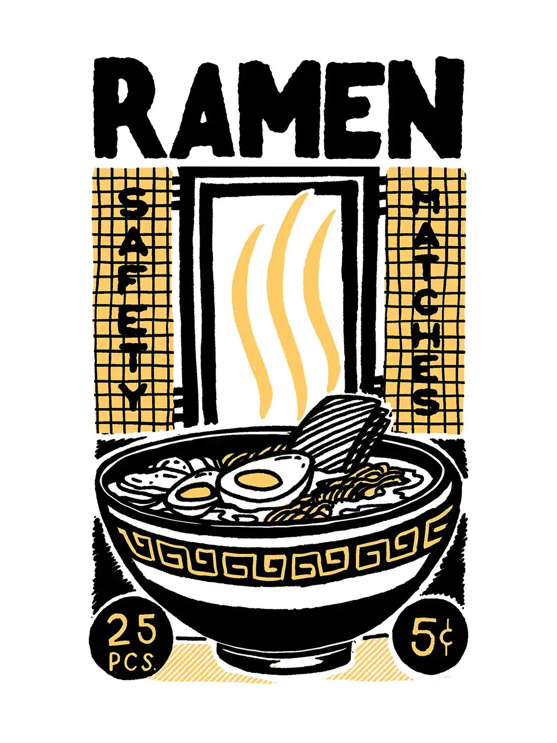 T shirt japonais Ramen, visuel porté