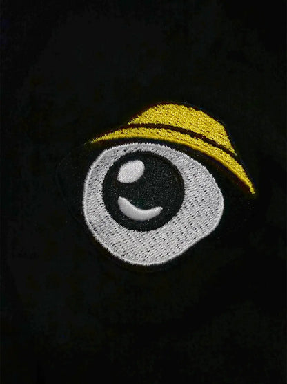 T shirt japonais Yokai Schoolboy, zoom broderie