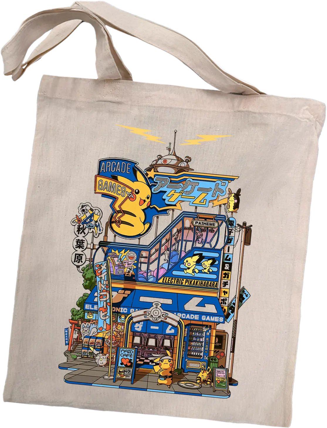 Tote bag écriture japonaise Storefront, design Arcade