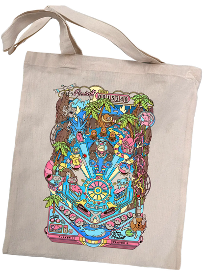 Tote bag écriture japonaise Storefront, design Water Pinball