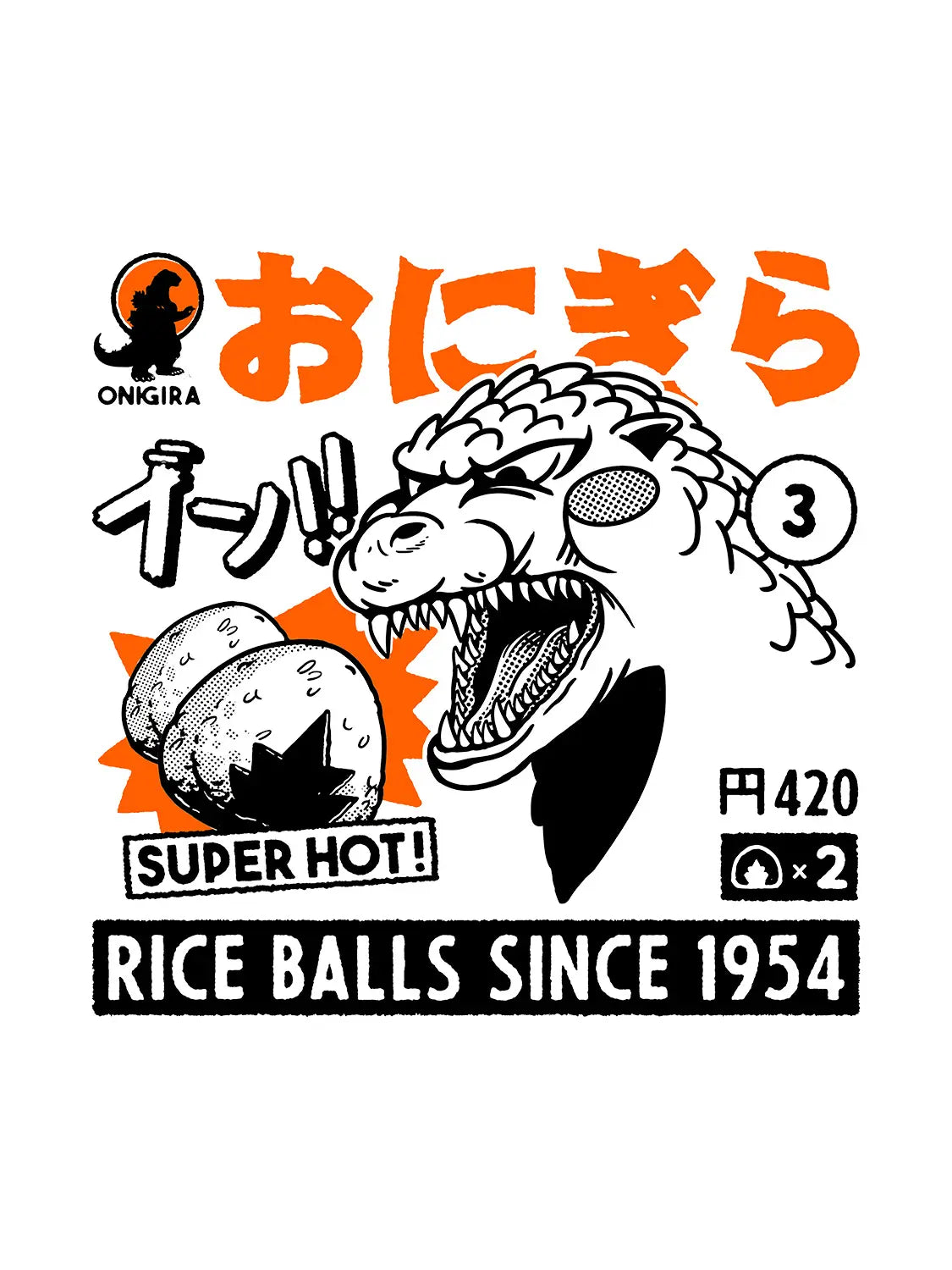 Tote bag japonais Onigira, visuel porté