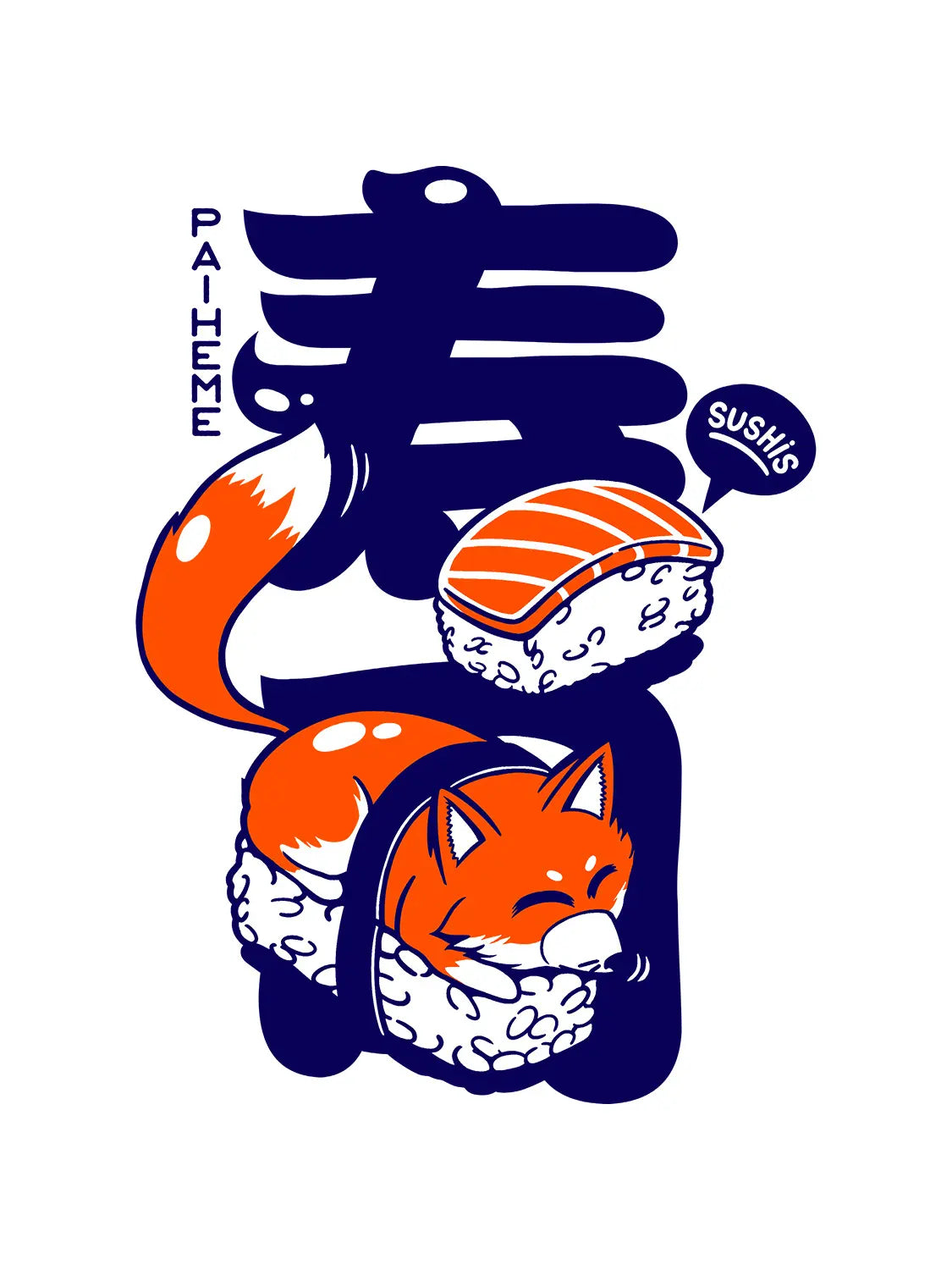 Totebag japon Sushi Fox, visuel porté
