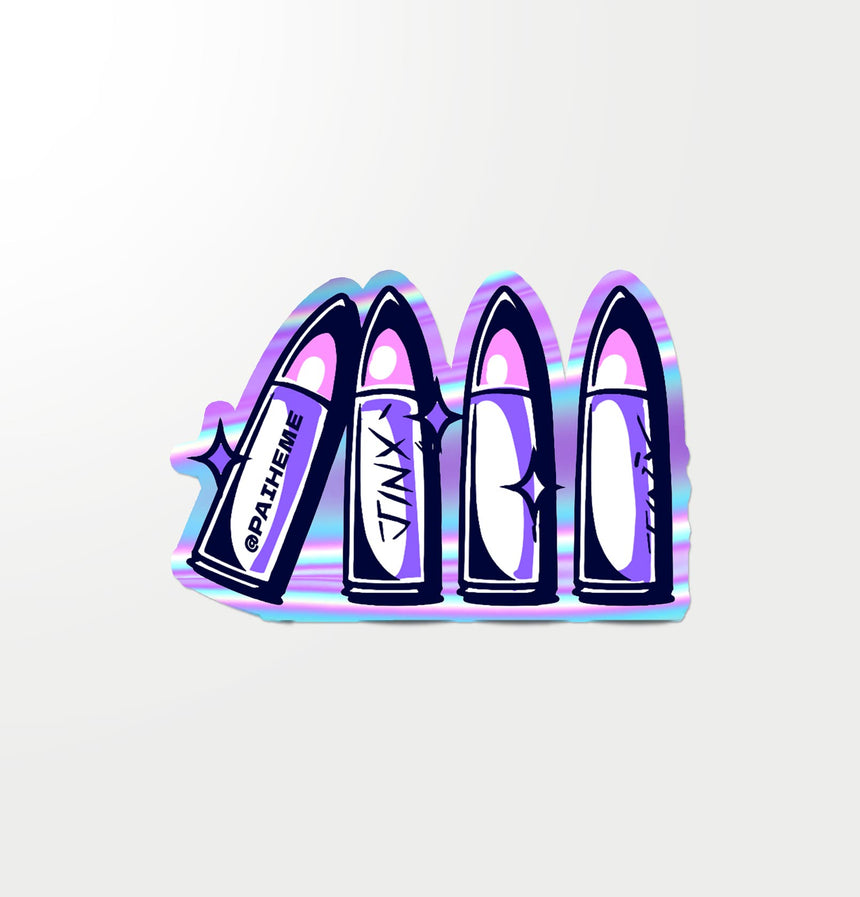 Jinx Bullets Holographic Sticker Paiheme Studio jinx-bullets-holographic-sticker-paiheme-studio