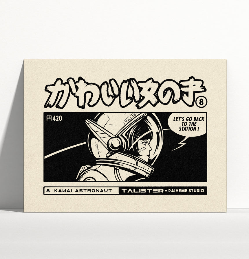 Kawaii Astronaut Print