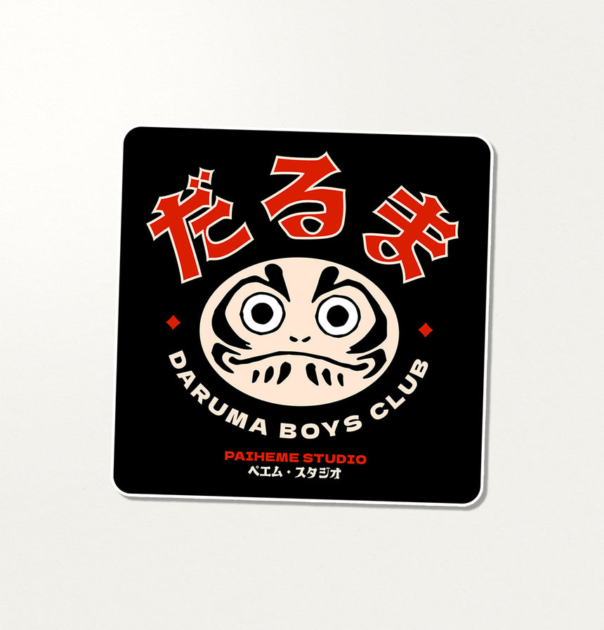 Daruma Square Sticker