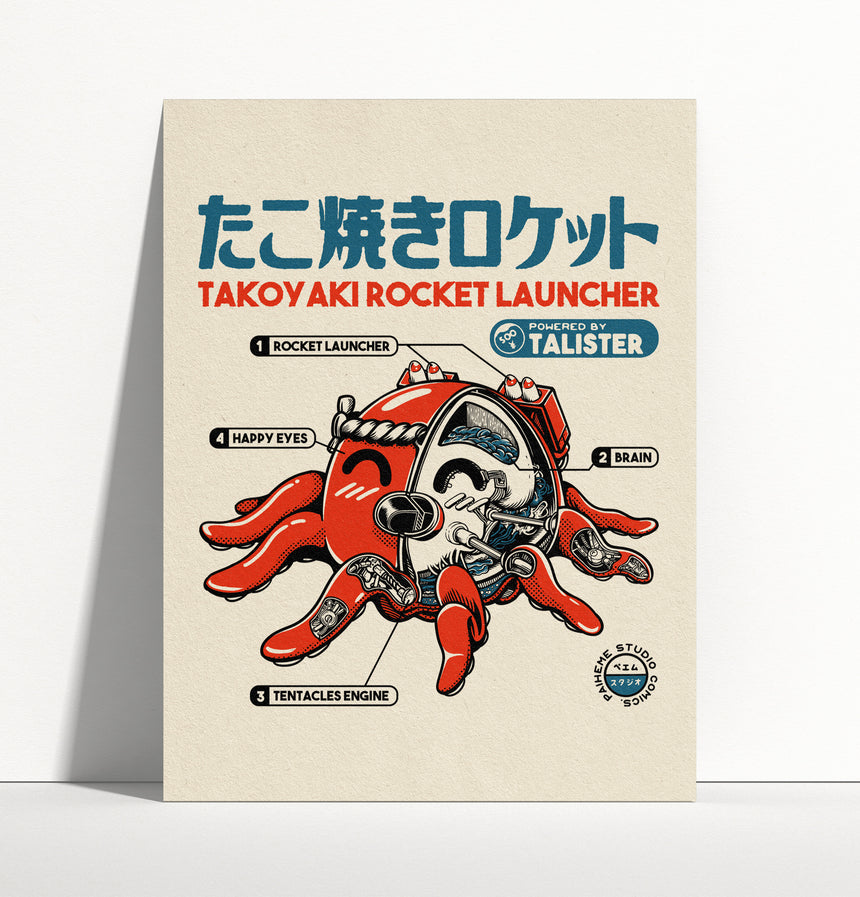 Takoyaki-Raketendruck